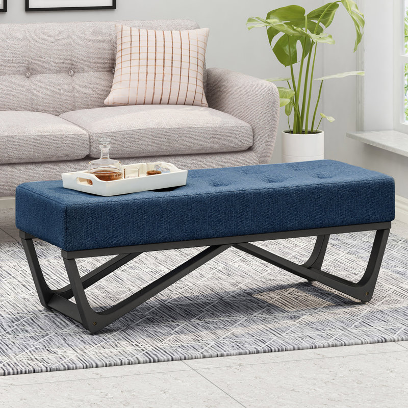 Latitude Run Upholstered Bench For Bedroom End Of Bed Vanity Foam Padded Cushion Tufted Footrest Stool Entryway Bench For Dining Living Room Piano Hallway Wayfair